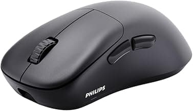 Philips SPK9418 Wireless Gaming Mouse, Adjustable 12000 DPI Bluetooth Mouse for Gaming, Wired/2.4Ghz/Bluetooth Ultra-Lightweight with 5 Programable Buttons, Rechargeble Battery