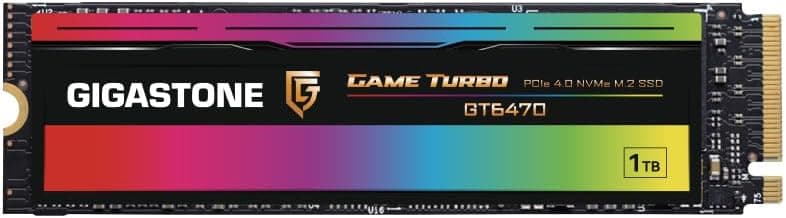 Game Turbo PCIe Gen4x4 SSD 1TB, Speed Up to 7,300MB/s with SLC Caching Gaming/PC/Desktop/Laptop 5-Year Warranty M.2 NVMe PCIe 4.0 2280 Internal Solid State Drive