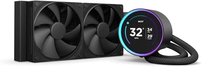 NZXT Kraken Elite 240 2024 - AIO CPU Liquid Cooler - 240mm Radiator - 2 x F120P Fans - Customizable 2.72" IPS LCD - NZXT Turbine Pump - AMD® AM5, AM4 - Intel® LGA 1851/1700, 1200/115X - Black