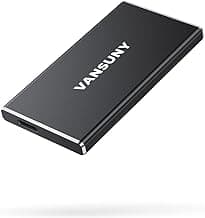 Vansuny 500GB Portable External SSD, USB 3.1 Gen2 450MB/s High-Speed Data Transfer, Metal USB C Mini Portable External Solid State Drive for PC, Laptop, Phones and More