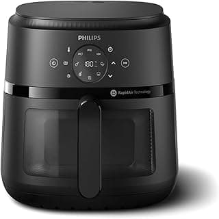 Philips Airfryer 2000 Series – 13 Ways to Cook, 6.2L Capacity, Compact Design with Cooking Window, RapidAir Technology, Fry with up to 90% Less Fat, Easy to Clean (NA230/00)