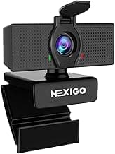NexiGo N60 1080P Webcam with Microphone, Software Control & Privacy Cover, USB HD Computer Web Camera, Plug and Play, for Zoom/Skype/Teams, Conferencing and Video Calling