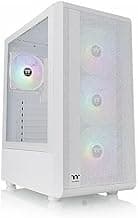 S200 Plus TG ARGB Snow Mid Tower Computer Chassis; 4 x 120mm ARGB Fans Pre-Installed; Mesh Front Panel; TG Side Window; CA-1X2-00M6WN-01; 3 Year Warranty