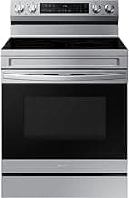 Samsung 6.3 Cu. Ft. Smart Freestanding Electric Range with No Pre-heat Air Fry & Convection, Stainless Steel, NE63A6511SS/AA