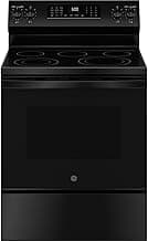 GE 30 in. 5 Burner Smart Convection Range in Black with Air Fry, EasyWash Oven Tray, GRF600AVBB
