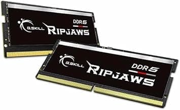 G.SKILL Ripjaws DDR5 SO-DIMM Series DDR5 RAM 32GB (2x16GB) 5600MT/s CL40-40-40-89 1.10V Unbuffered Non-ECC Notebook/Laptop Memory SO-DIMM (F5-5600S4040A16GX2-RS)