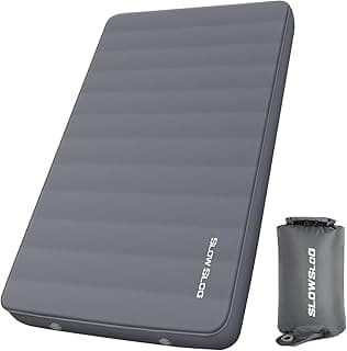 Self-Inflating Sleeping Pad with Portable Electric Air Pump, 4in Thick Memory Foam Camping Mattress for Tent Cot & Car Travel, Fast Inflate & Deflate Camping Pad