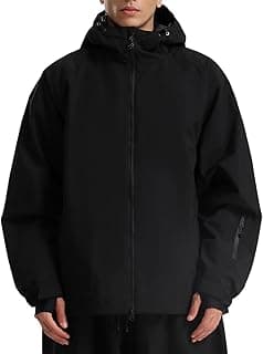 Mens Ski Jacket Baggy Snowboard Jacket Womens Insulated Snow Jacket Waterproof Windproof Loose Ski Coat for Skiing