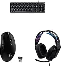Logitech G413 SE Full-Size Mechanical Gaming Keyboard + G305 Lightspeed Wireless Gaming Mouse + G335 Wired Gaming Headset Bundle - Black