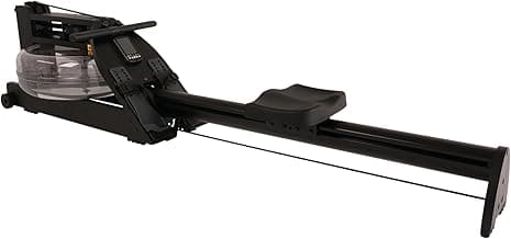 WaterRower Hybrid BLE Shadow Rowing Machine | Wood & Aluminium Water Resistance Rower with Bluetooth Monitor for Connected Cardio & Strength Training
