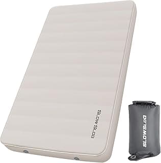 Self-Inflating Sleeping Pad with Portable Electric Air Pump, 4in Thick Memory Foam Camping Mattress for Tent Cot & Car Travel, Fast Inflate & Deflate Camping Pad