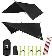 Gold Armour Rainfly Tarp Hammock, Premium 20ft x 14.3ft Rain Fly Cover, Waterproof Ultralight Camping Shelter Canopy