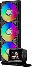 PCCOOLER Liquid CPU Cooler ARGB Display, 360mm AIO with 2.8-Inch LCD Screen, Ceramic Bearing Pump, 3×120mm ARGB PWM Fans, Aluminum Radiator, Intel LGA 1851/1700 & AMD AM5 Compatible(GT360M Black)
