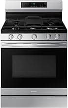 Samsung 6.0 Cu. Ft. Smart Freestanding Gas Range with No Pre-heat Air Fry & Convection, Stainless Steel, NX60A6511SS/AA