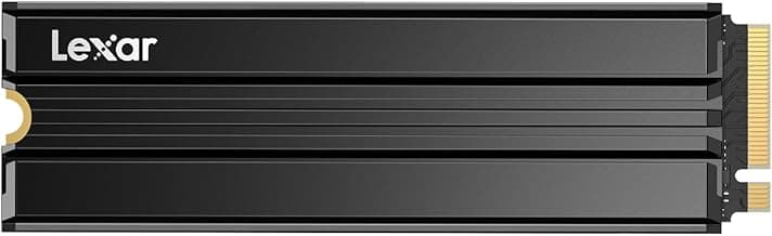 Lexar 1TB NM790 SSD with Heatsink PCIe Gen4 NVMe M.2 2280 Internal Solid State Drive, Up to 7400/6500 MB/s Read/Write, Compatible with PS5, for Gamers and Creators, Black (LNM790X001T-RN9NU)