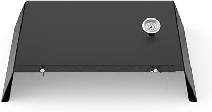 Skyflame Universal Metal Pizza Oven Kit with 20-30 inch Adjustable Width, Grill Top Pizza Oven Box for Most Gas Grills/Pellet Grill Conversion Kit