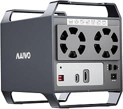 MAIWO 4 Bay HDD RAID Enclosure for 3.5" SATA Drive with Cooling Fan, USB A-C 3.0 & C-C Cable Included, Supports Raid Normal,0,3,5,1/10,Clone/Large(jbod) & 96TB Capacity, DAS Enclosure