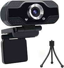 1080P Webcam with Microphone, HD Webcam Web Camera with Tripod Stand, Widescreen USB Computer Camera, Streaming Mic Web cam for Online Calling/Conferencing,Facetime/YouTube Desktop Laptop PC