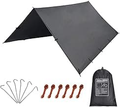 KALINCO Tent Tarp, Picnic Mat Camping Tarp Tent Hammock Tarp, pu Waterproof Camping tarp Tent Rain Fly Picnic Mat Survival Shelter Sunshade