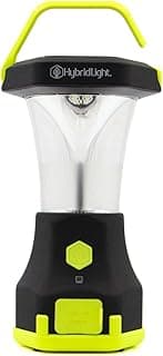 Hybridlight Atlas 600 Solar LED Waterproof Camping Lantern with Micro USB Charger, Black