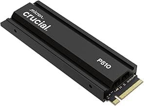 Crucial P510 PCIe Gen5 NVMe 1TB SSD with Heatsink, Up to 11,000MB/s, TLC NAND, Laptop & Desktop (PC) Compatible, for Gamers & Creatives, Solid State Drive – CT1000P510SSD5-01
