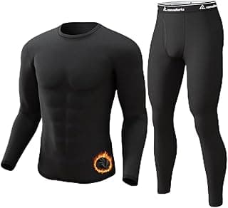 Long Johns Thermal Underwear for Men Soft Fleece Lined Base Layer Cold Weather Top Bottom Gift Set