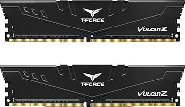 TEAMGROUP T-Force Vulcan Z DDR4 16GB Kit (2x8GB) 3200MHz (PC4-25600) CL16 Desktop Memory Module Ram Black TLZBD416G3200HC16FDC01