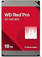 Western Digital 18TB WD Red Pro NAS Internal Hard Drive HDD - 7200 RPM, SATA 6 Gb/s, CMR, 512 MB Cache, 3.5" - WD181KFGX
