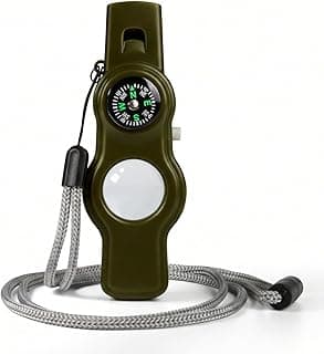 Emergency Survival Safety Whistle，Whistle for Kids with Lanyard,Compass,Thermometer,Ideal for Kayaking, Boating, Hiking, Camping, Climbing