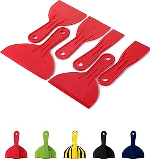 Bates 6 Pack Plastic Putty Knife Set - Paint Scraper, Spackle Tool, Spreader