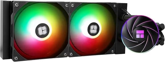 Thermalright Aqua Elite 240 ARGB V4 CPU Aio Cooler, 240 CPU Liquid Cooling, Pump Head Speed up to 6400RPM,for AM4/AM5, Intel LGA1851/1150/1151/1200/2011/1700,High Performance Radiator