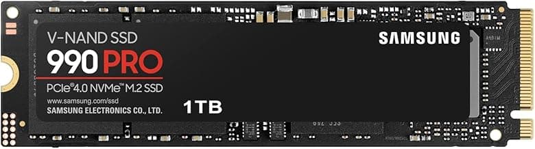 Samsung 990 PRO 1TB PCIe Gen 4.0 x4 (Maximum Transfer Rate 7,450MB/s) NVMe M.2 (2280) Internal SSD MZ-V9P1T0B-IT/EC