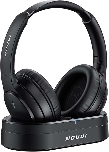 Wireless Headphones for TV Watching, 65H TV Headphones Wireless for Seniors with Charging Base, No Delay Bluetooth Headphones for TV for listening seniors, HiFi Stereo Sound, Gifts for Parents/Elderly