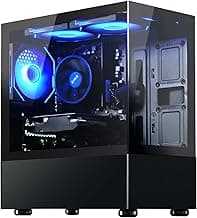 Prebuilt Desktop Gaming PC | Ryzen 5 6Cores 3.6G Up to 4.1G | 16G DDR4 RAM | 512G SSD | RX560 4G Graphics Card | WiFi 6 | Game Computer Tower Black