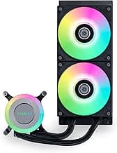 Lian Li GA II LITE 240mm AIO Liquid CPU Cooler | 2 x 120mm ARGB Hydraulic Fans, Daisy-Chain, High Airflow, All-in-One Water Cooling for Intel LGA1851/1700,AMD AM5/AM4 (GA2L24RB)