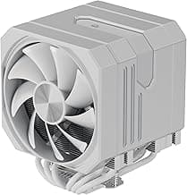 CPU Air Cooler with 6X6mm Heat Pipes,Dual 120mm Fan CPU Cooler 1600rmp,CPU Cooler AMD AM5/AM4/AM3 Series,CPU Air Cooler 6.22’’ Height Compatible with Intel LGA 1851/1700/1155/1156/2011/2066(White)