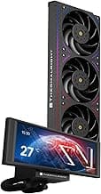 Thermalright Trofeo Vision 360 ARGB Black CPU AIO Cooler,6.86-inch LCD Long Screen High-Performance 360mm Water-Cooled Radiator,IPS LCD Screen with 1280x480 Resolution,for AM4/AM5,Intel LGA1851/1700