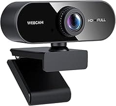 1080P Webcam for PC/Laptop, USB Webcam with Microphone, Noise Cancellation, Support Beauty, Plug & Play with Auto Light Correction for Video Calls, Live Streaming Gaming & Online Meetings