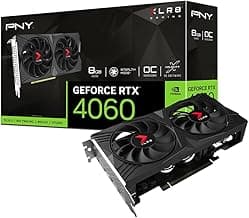 GeForce RTX™ 4060 8GB XLR8 Gaming Verto™ Dual Fan OC Graphics Card DLSS 3 (128-bit, PCIe 4.0, GDDR6, HDMI/DisplayPort, Supports 4k, 2 Slot)
