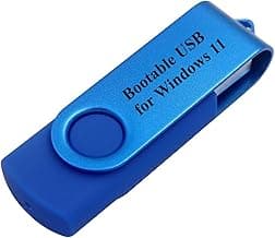 USB for Windows 11 Install Recover Repair Restore Boot USB Flash Drive, 32&64 Bit Systems Home&Professional, Antivirus Protection&Drivers Software, Fix PC, Laptop and Desktop, 32 GB USB - Blue