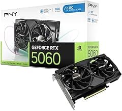 NVIDIA GeForce RTX™ 5060 OC Dual Fan, Graphics Card (8GB GDDR7, 128-bit, SFF-Ready, PCIe® 5.0, HDMI®/DP 2.1, 2-Slot, NVIDIA Blackwell Architecture, DLSS 4)