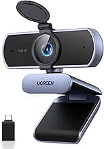 UGREEN 4K Webcam for PC Ultra HD Web Camera with Microphone, Privacy Cover, 70° Fov, PDAF Autofocus, USB A & USB C Adapter, Plug & Play, for Streaming, Conference, Zoom, Switch 2