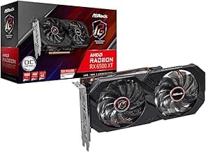 AMD Radeon RX 6500 XT Phantom Gaming D 4GB OC GDDR6 0dB Silent Cooling 18 Gbps 64-bit 7680 x 4320 Graphics Card Dual Fan HDMI DisplayPort