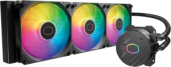 Cooler Master 360L Core AIO CPU Liquid Cooler – 360mm Radiator, 3x ARGB PWM Fans, Patented Gen S Dual-Chamber Pump, Quiet Cooling & Easy Installation, AMD AM5/AM4 & Intel LGA 1851/1700, Black