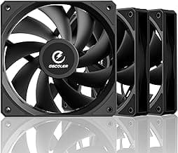 FA120 120mm Case Fan 3 Pack, Quiet PC Cooling Fan with 4-Pin PWM Smart Speed Control, Daisy - Chain Design for Tidy Build, High Airflow for Computer Case, Gaming PC, CPU Cooler, Radiator