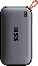 SSK Portable SSD 4TB External Solid State Drives, up to 1050MB/s USB C SSD External Hard Drive USB 3.2 Gen2 for iPhone 15/16/17Pro, Windows, Mac, Android Phones and Tablets