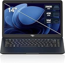 14" Itel Laptop Computer, Celeron N4000 (Dual-Core) | 4GB RAM | 256GB SSD | Ultra Slim Design | HDMI & USB 3.2 | 2.4G/5G WiFi | Webcam | for Study Office Home