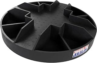 USA Made Original Round Foundation Block (1-Pack) – Supports 1250 Lbs, Durable Deck Support & Floating Shed Base – 100% Recyclable Pedestal for Pier, Post & Beam Construction