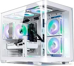 Prebuilt Gaming PC Core 14th gen I9 14900HX(24Cores 32Threads Up to 5.8G) RTX 5060TI 8G， DDR5 16G RAM， Nvme 1TB SSD，Tower Desktop Computer White WiFi
