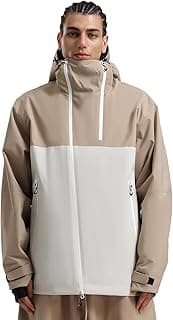 GSOU SNOW Mens Snowboard Jacket Ski Coat Women Waterproof Insulated Baggy Snowboard Coat Winter Hooded Mountain Hiking Warm